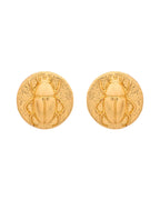 VOJ Gold Polished Designer Small Stud Earrings - Distacart