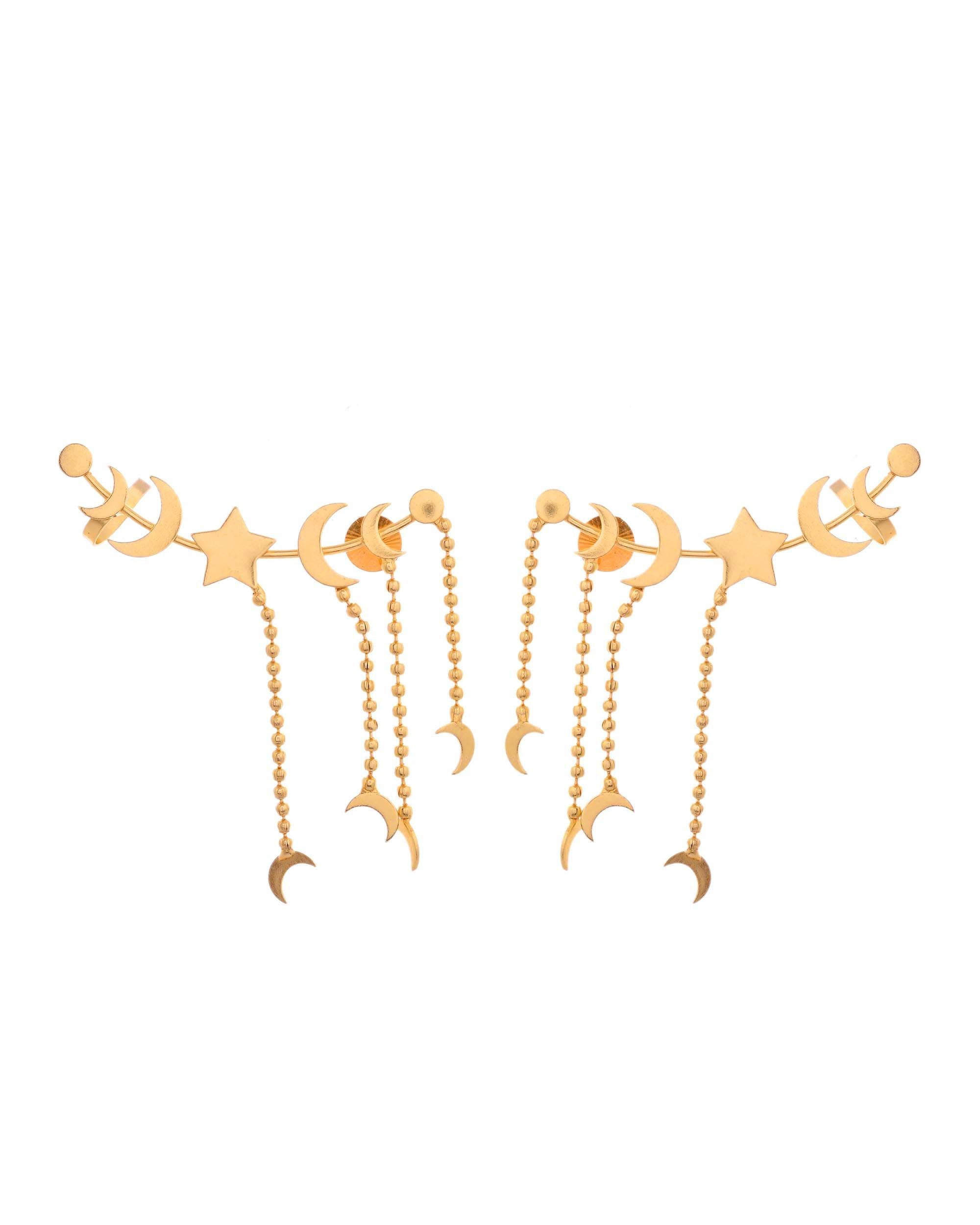 VOJ Gold Polished Anti Tarnish Openable Ear Cuff - Distacart