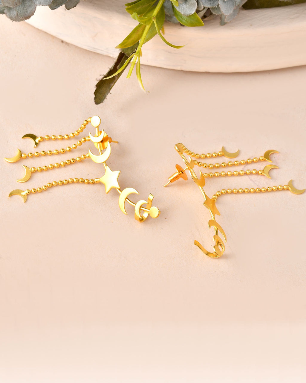 VOJ Gold Polished Anti Tarnish Openable Ear Cuff - Distacart