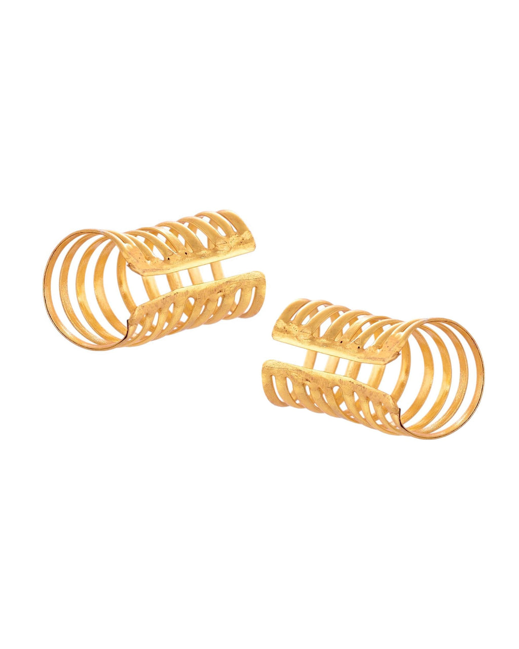 VOJ Gold Polished Circular Openable Ear Cuff - Distacart