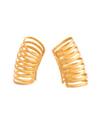 VOJ Gold Polished Circular Openable Ear Cuff - Distacart