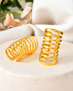 VOJ Gold Polished Circular Openable Ear Cuff - Distacart