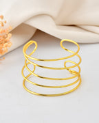 VOJ Gold Polished Elegant Anti Tarnish Multi Layer Bracelet - Distacart
