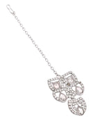 VOJ Silver - Plated American Diamond Studded Jewellery Set