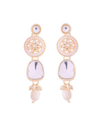 VOJ Gold Polished Artificial Beads And Stone Studded Necklace Set With Maang Tikka