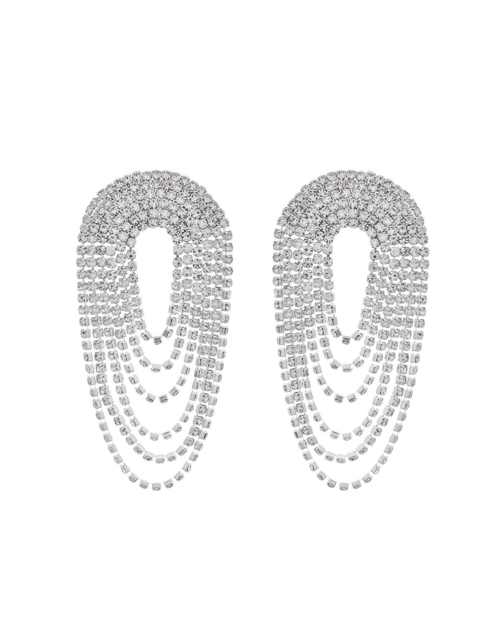 VOJ Silver-Plated Cubic Stone Studded Jewellery Set