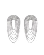VOJ Silver-Plated Cubic Stone Studded Jewellery Set