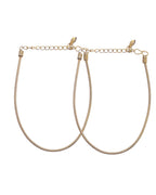 VOJ Set of 2 Copper Plated Snake Chain Anklet