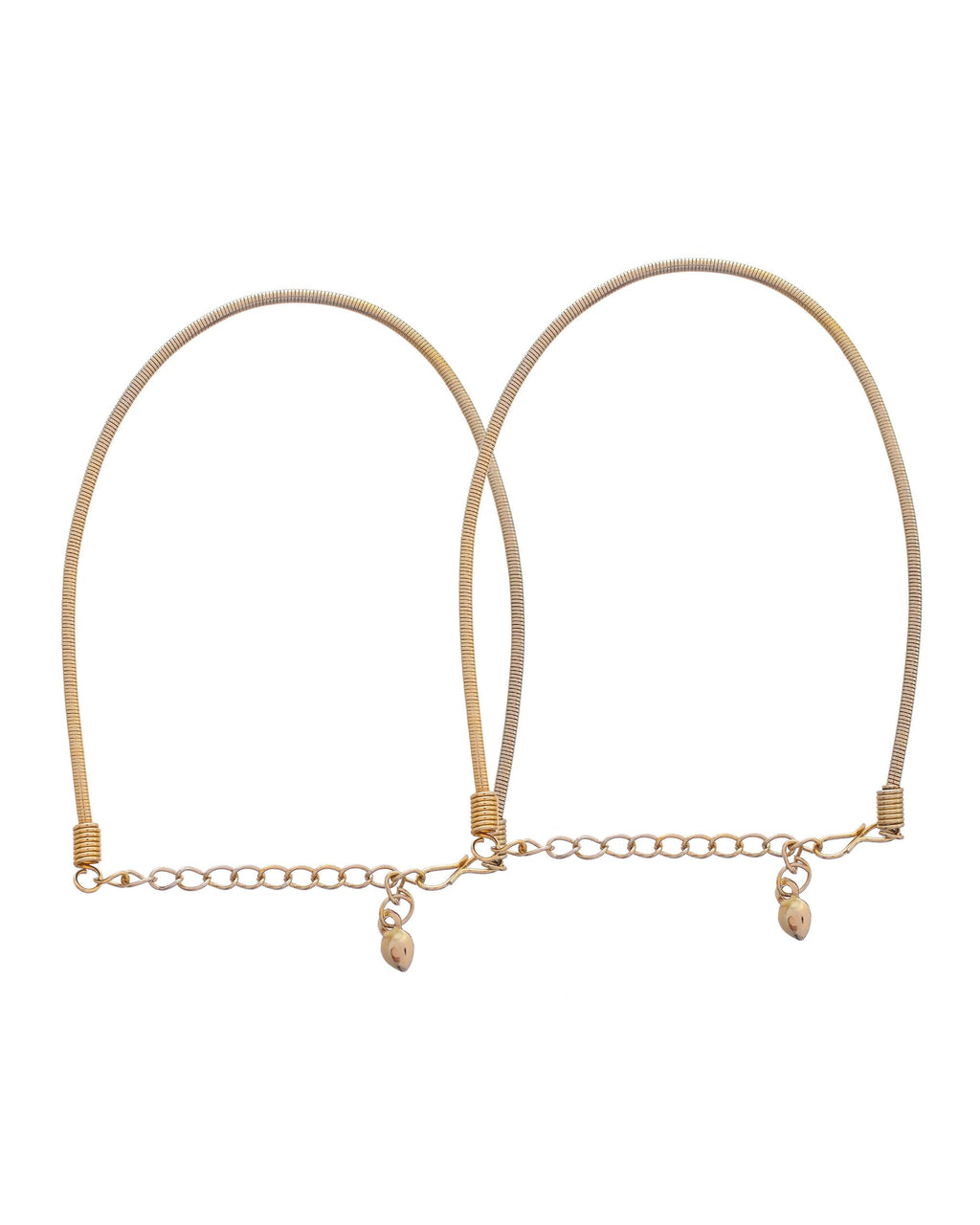 VOJ Set of 2 Copper Plated Snake Chain Anklet