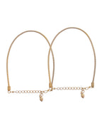VOJ Set of 2 Copper Plated Snake Chain Anklet