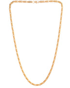 VOJ Men Gold Polished Textured Link Chain - Distacart