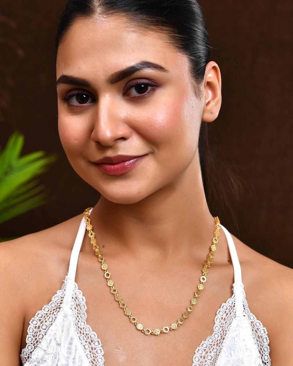 VOJ Gold Polished Geometric Shaped Stainless Steel Chain For Women - Distacart