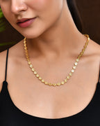 VOJ Women Gold Polished Geometric Shaped Stainless Steel Chain - Distacart