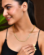 VOJ Women Gold Polished Geometric Shaped Stainless Steel Chain - Distacart