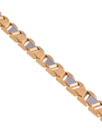 VOJ Stainless Steel Men's Gold Polished Link Bracelet - Distacart