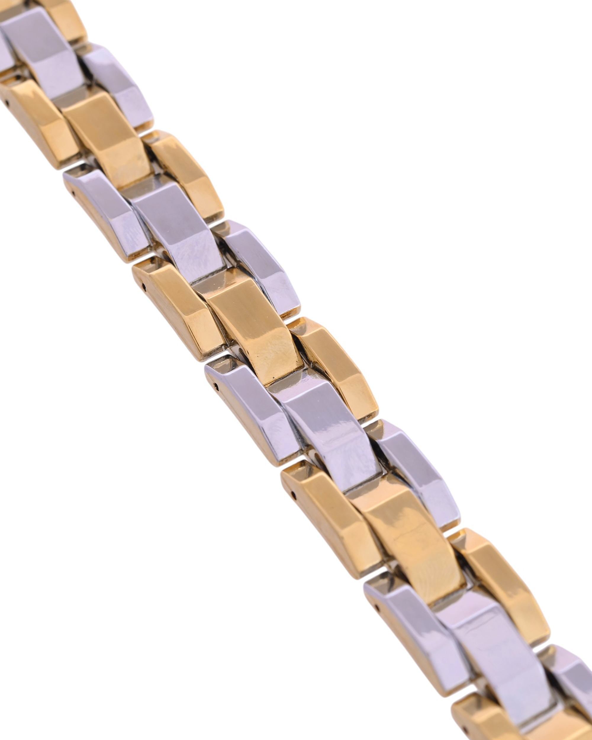 VOJ Magnetic Gold Stainless Steel Dual Color Bracelet For Men - Distacart
