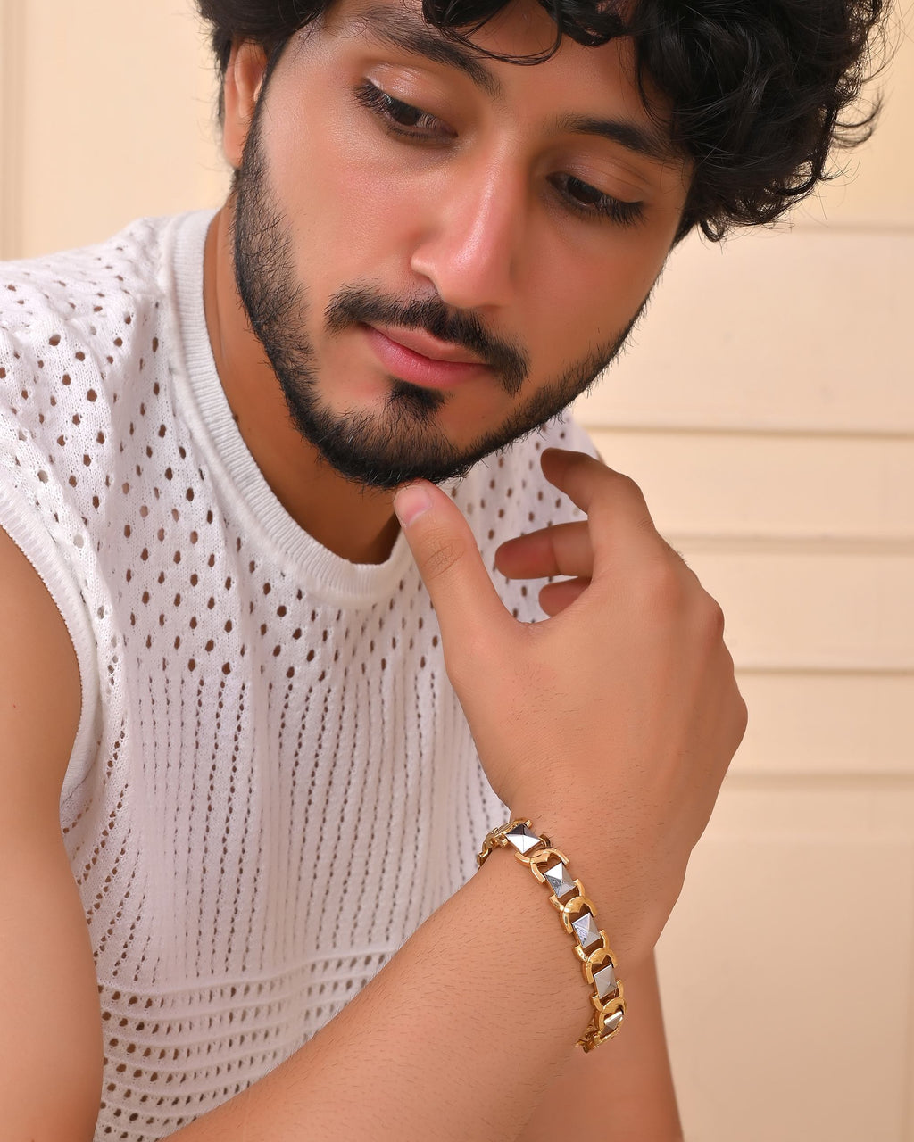 VOJ Dual Plated Men's Loose Bracelet - Distacart