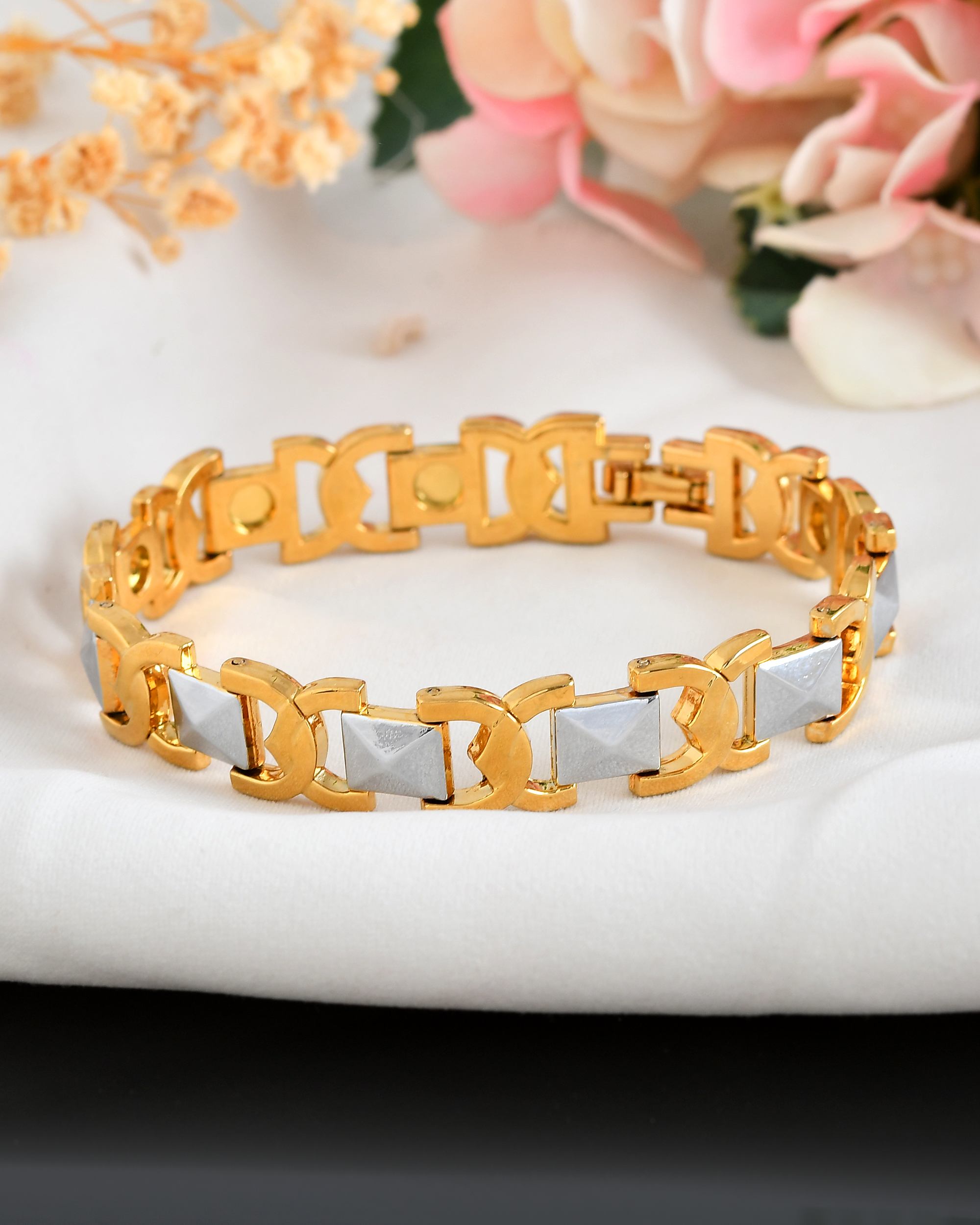 VOJ Dual Plated Men's Loose Bracelet - Distacart