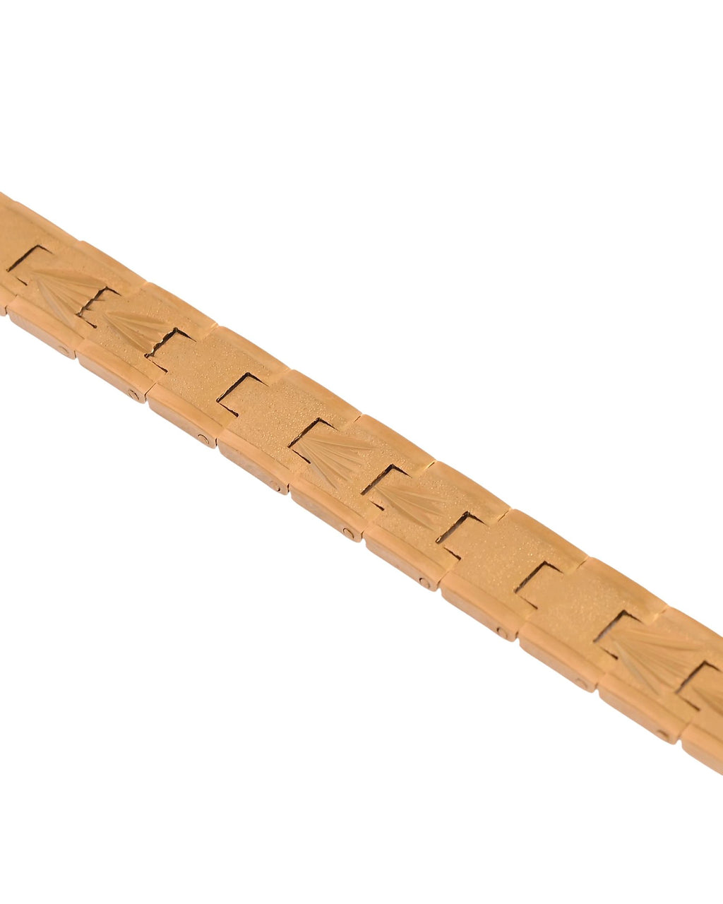 VOJ Textured Gold Polished Men's Bracelet - Distacart
