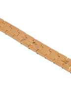 VOJ Stainless Steel Men's Gold Polished Textured Bracelet - Distacart