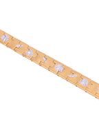 VOJ Gold And Silver Polished Textured Bracelet For Men - Distacart