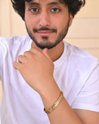 VOJ Dual Plated Textured Men’s Bracelet - Distacart