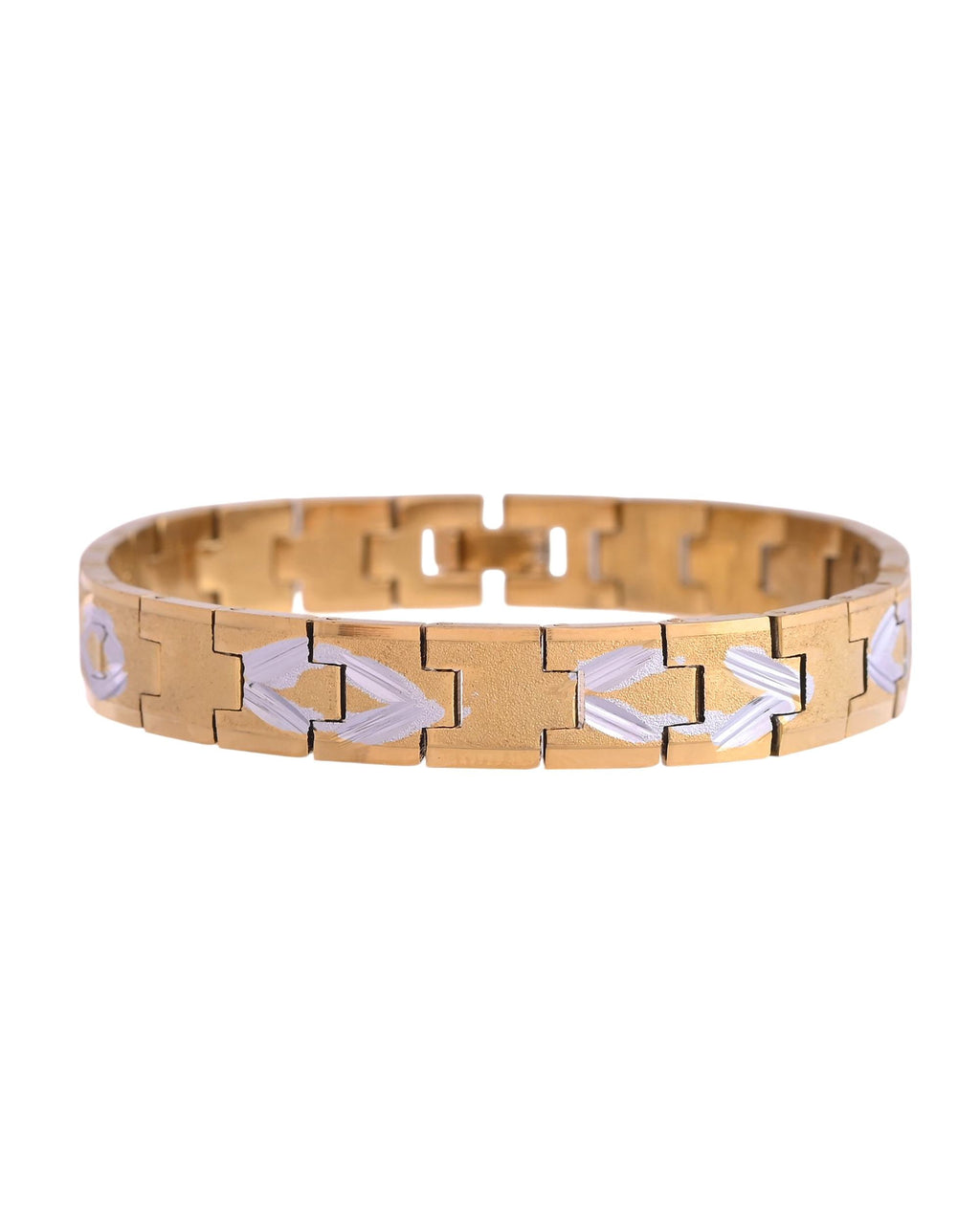 VOJ Dual Plated Textured Men’s Bracelet - Distacart