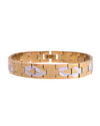 VOJ Dual Plated Textured Men’s Bracelet - Distacart