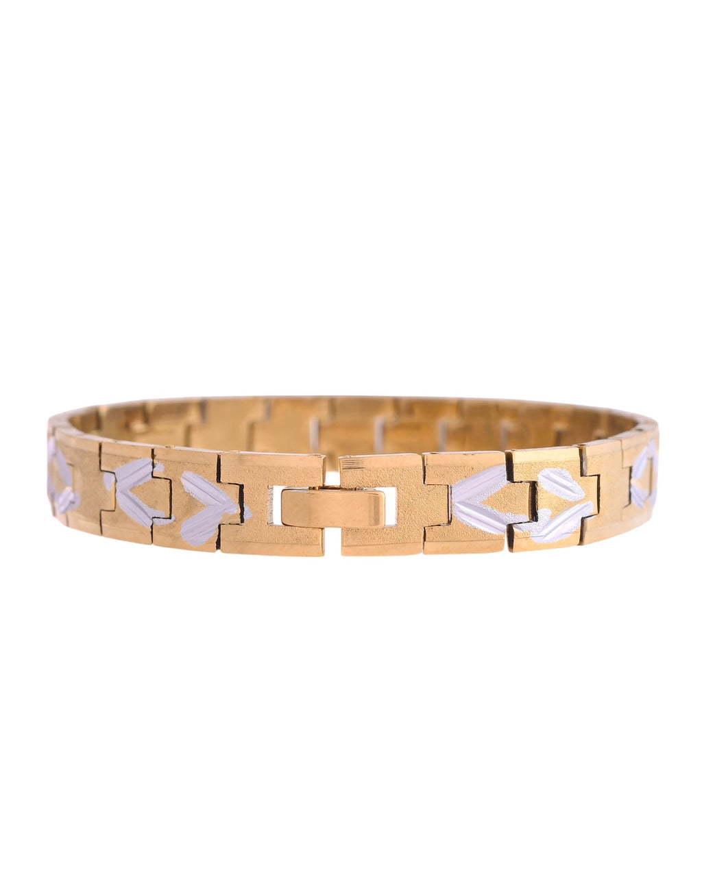 VOJ Dual Plated Textured Men’s Bracelet - Distacart