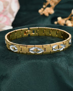 VOJ Dual Plated Textured Men’s Bracelet - Distacart