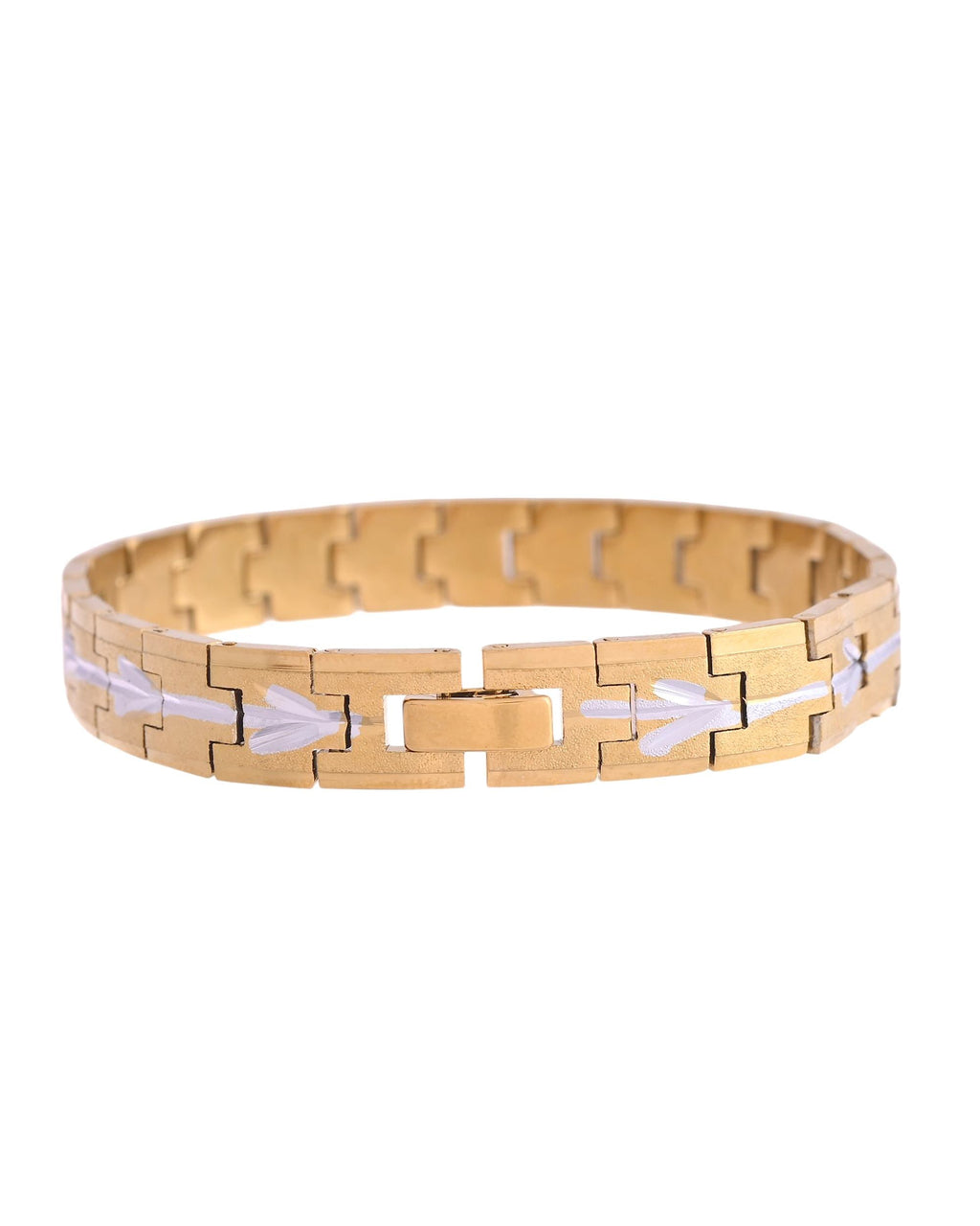 VOJ Textured Double Toned Men's Bracelet - Distacart