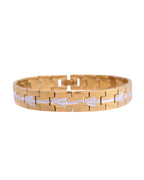 VOJ Textured Double Toned Men's Bracelet - Distacart
