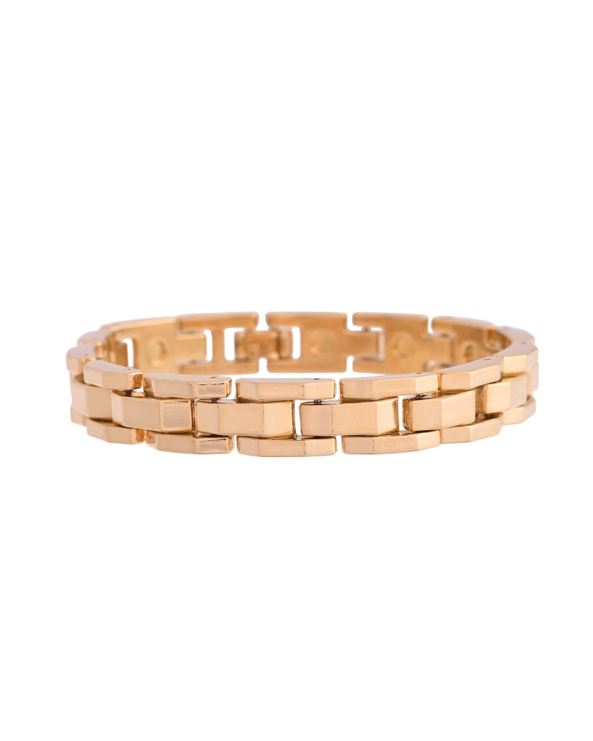 VOJ Golden Link Tungsten Magnetic Bracelet for Men - Distacart