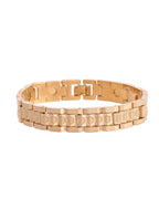 VOJ Men's Gold-Toned Textured Tungsten Steel Magnetic Bracelet - Distacart