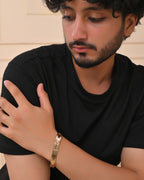 VOJ Classic Gold-Toned Stainless Steel Power Element Bracelet - Distacart