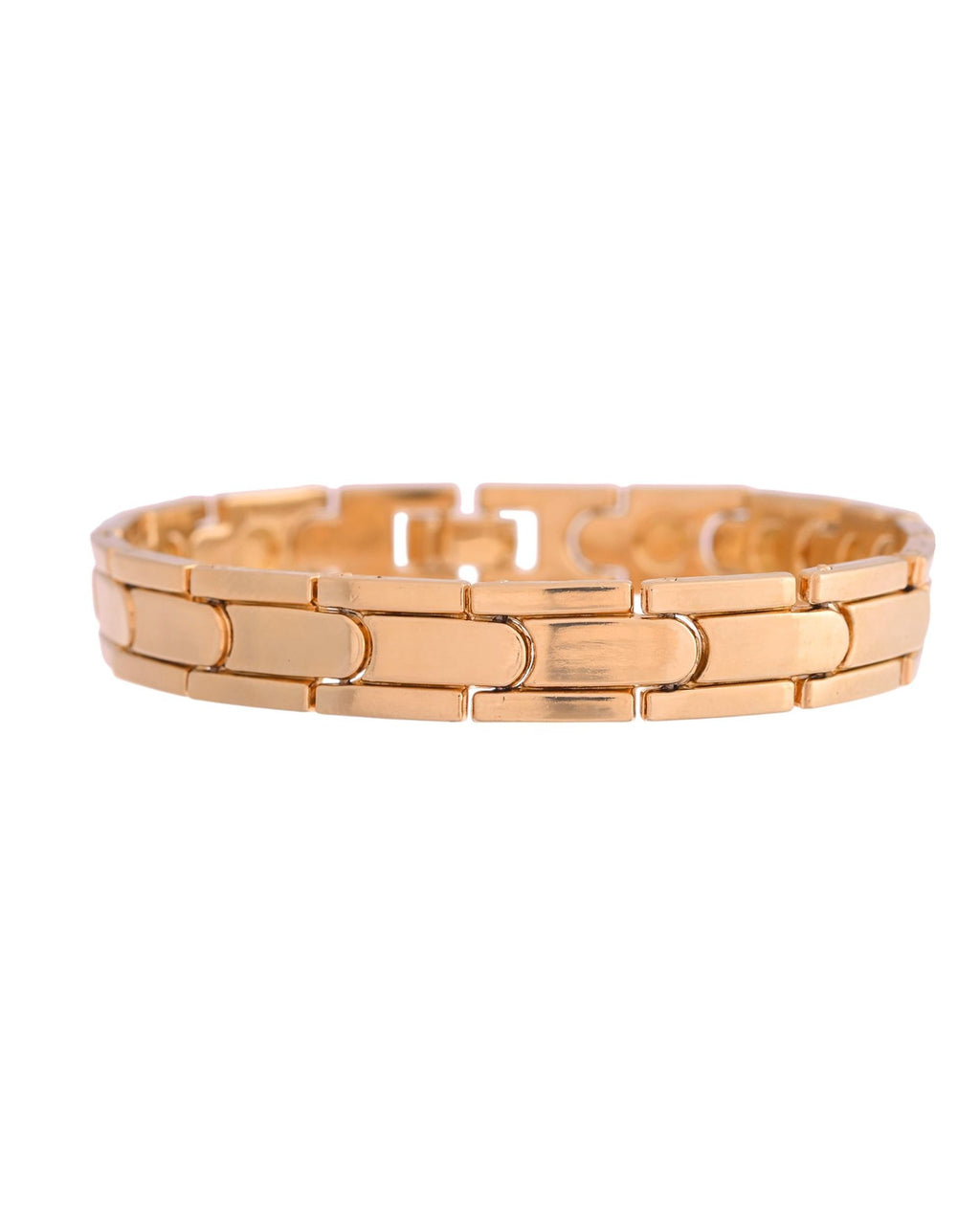 VOJ Classic Gold-Toned Stainless Steel Power Element Bracelet - Distacart
