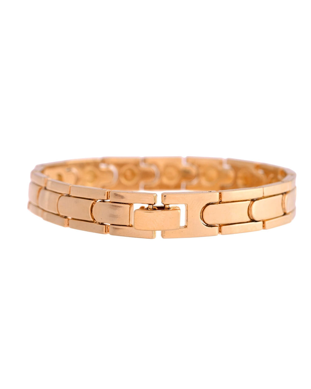 VOJ Classic Gold-Toned Stainless Steel Power Element Bracelet - Distacart