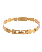 VOJ Men's Elegant Two-Tone Gold & Silver Link Bracelet - Distacart