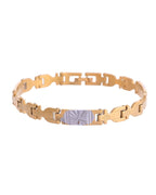 VOJ Men's Elegant Two-Tone Gold & Silver Link Bracelet - Distacart