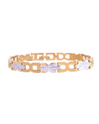 VOJ Men Gold Polished & Silver-Toned Exquisite Alloy Link Bracelet - Distacart