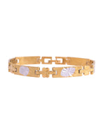 VOJ Men's Double Toned Stainless Steel Textural Linked Bracelet - Distacart