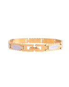 VOJ Men's Double Toned Textural Linked Bracelet - Distacart