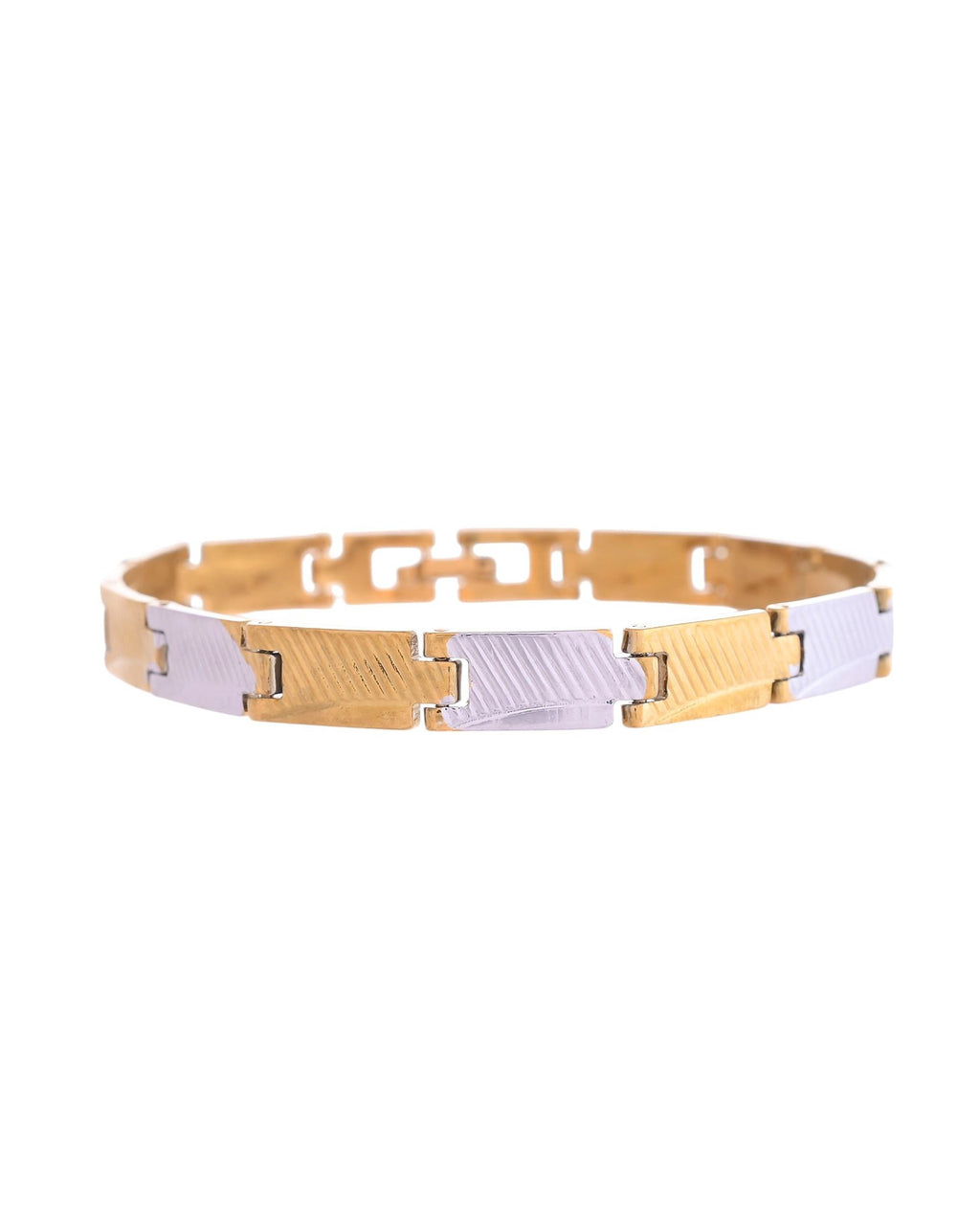 VOJ Dual Toned Alloy Bracelet For Men - Distacart