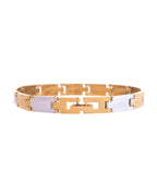 VOJ Dual Toned Alloy Bracelet For Men - Distacart
