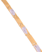 VOJ Dual Toned Alloy Textural Bracelet For Men - Distacart