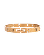 VOJ Gold And Silver Toned Stainless Steel Textural Bracelet For Men - Distacart
