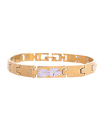 VOJ Gold And Silver Toned Stainless Steel Linked Bracelet For Men - Distacart