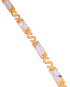 VOJ Gold And Silver Toned Stainless Steel Dolor Sign Bracelet For Men - Distacart