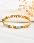 VOJ Gold And Silver Toned Stainless Steel Dolor Sign Bracelet For Men - Distacart
