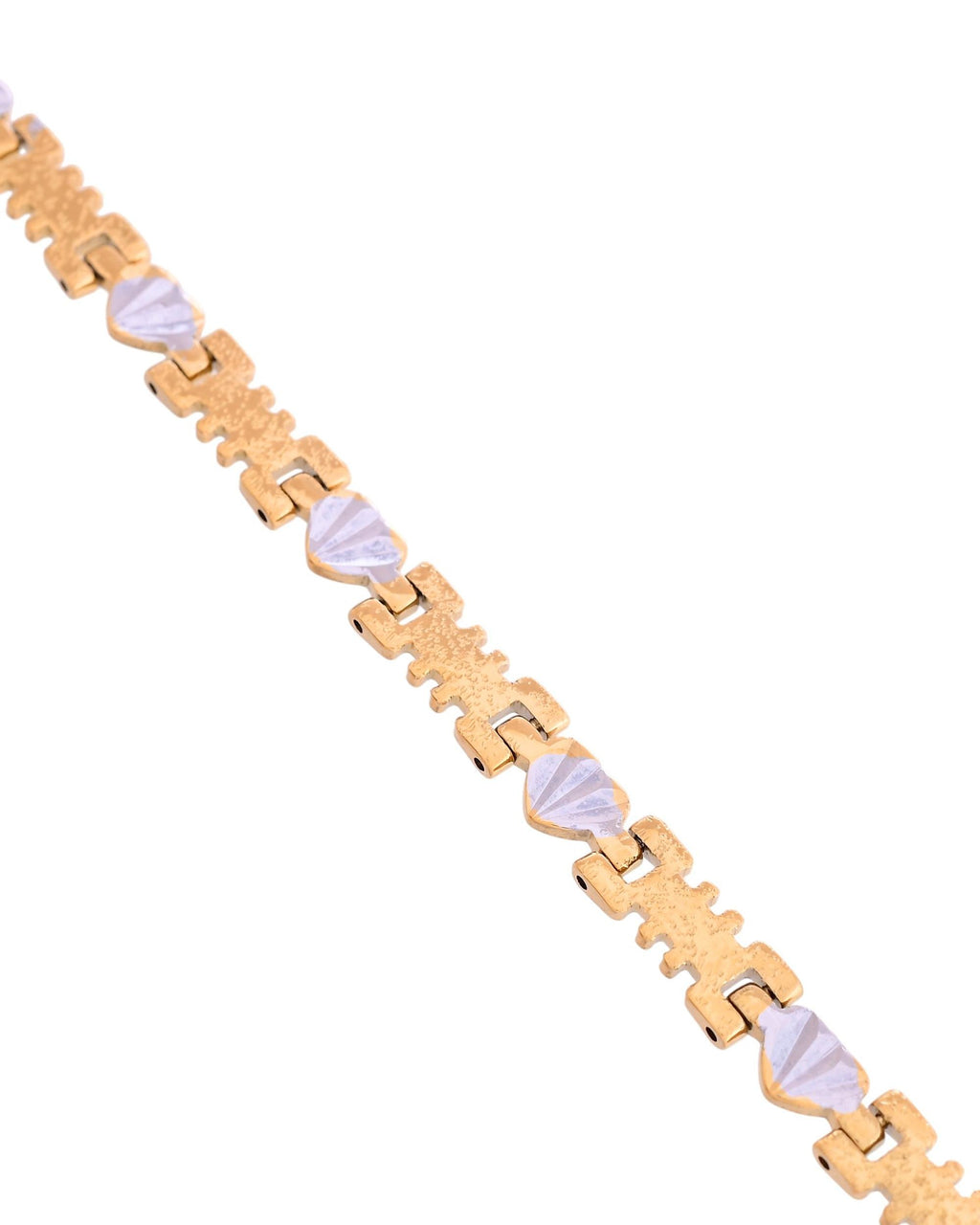 VOJ Gold And Silver Toned Stainless Steel Designer Bracelet For Men - Distacart